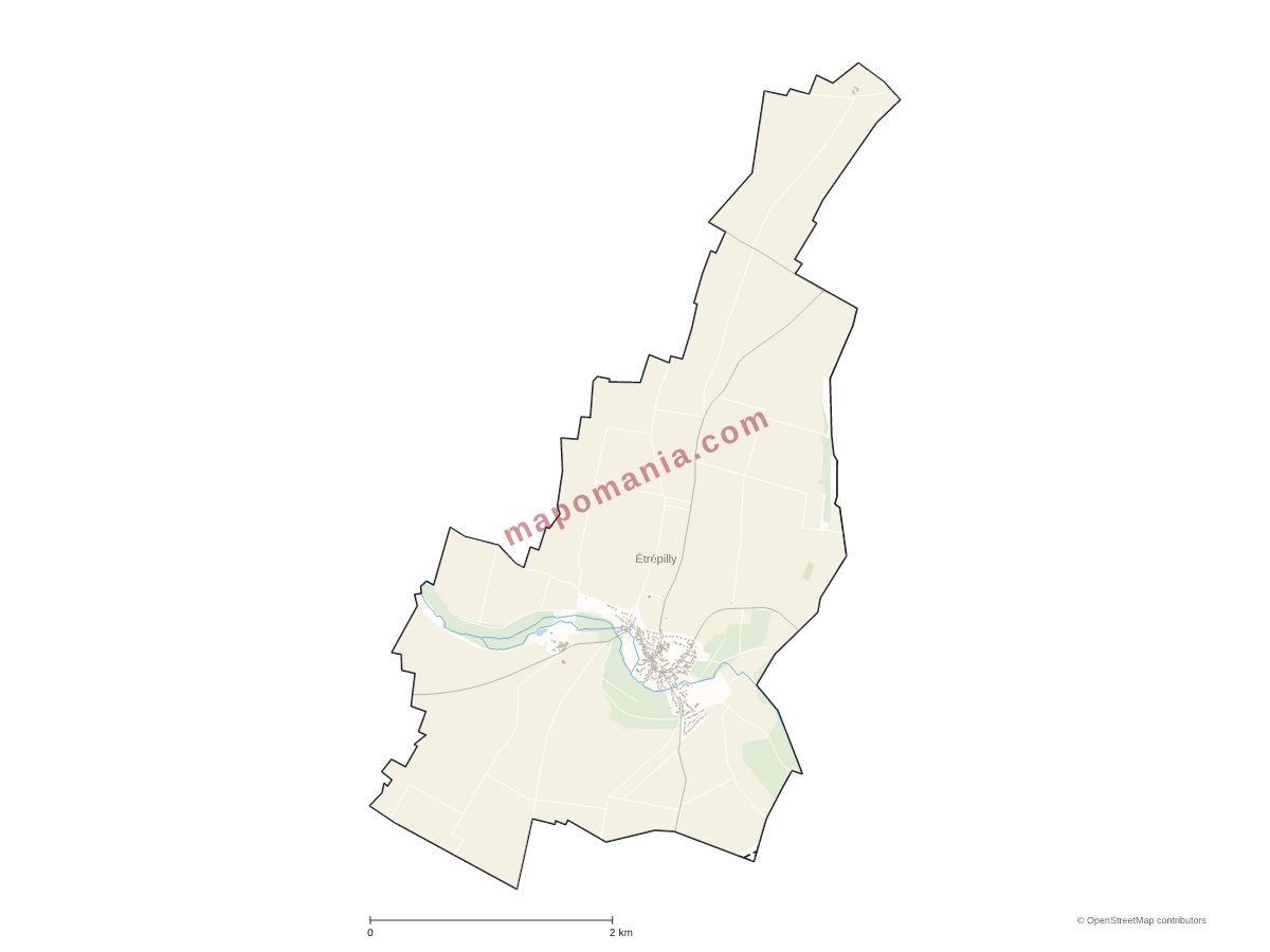 Carte de Étrépilly à personnaliser