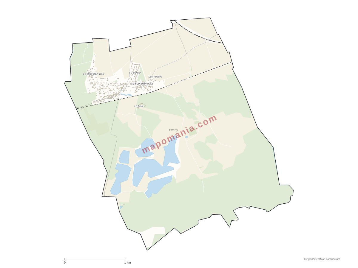 Carte de Everly à personnaliser