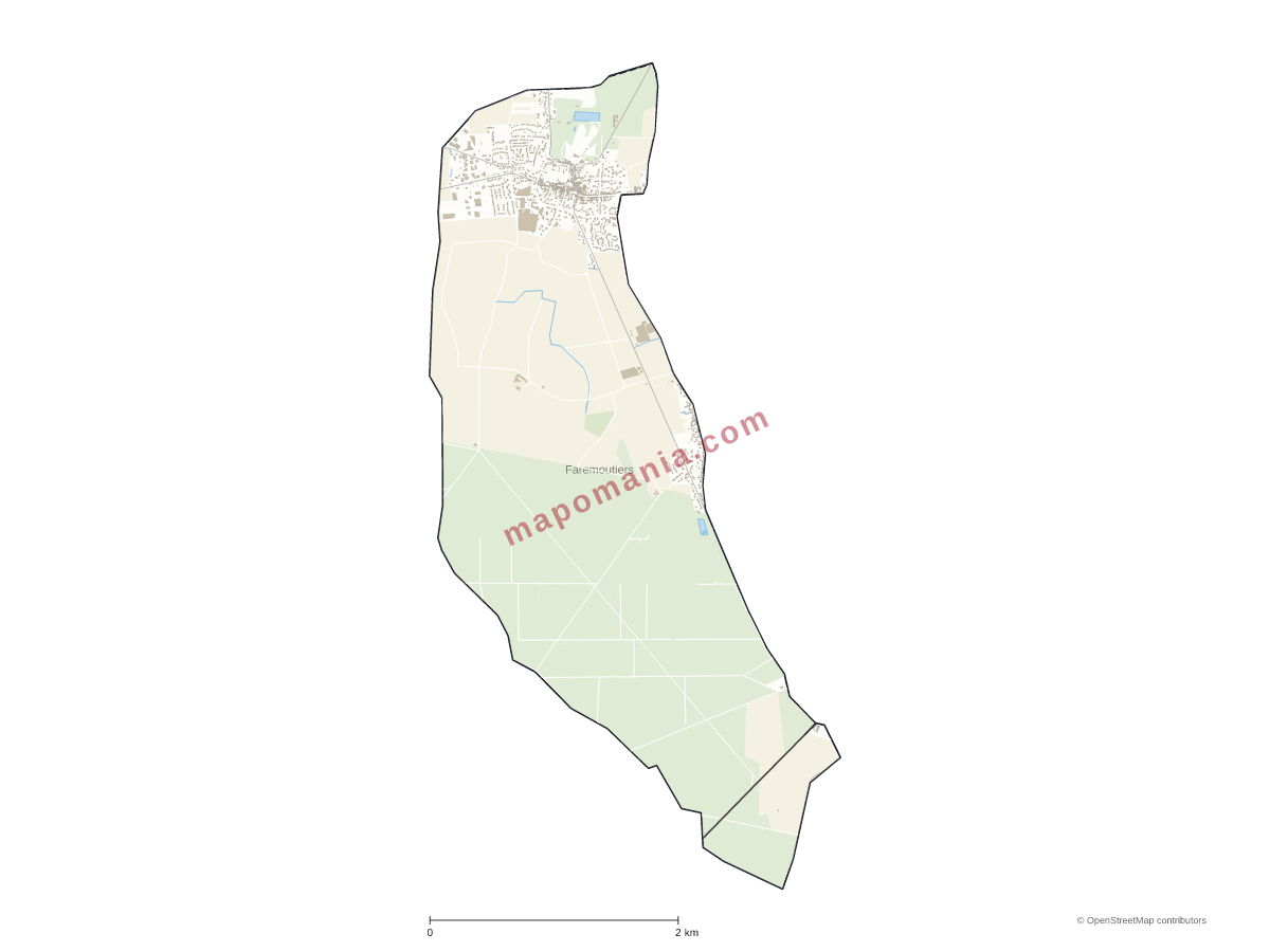 Carte de Faremoutiers à personnaliser