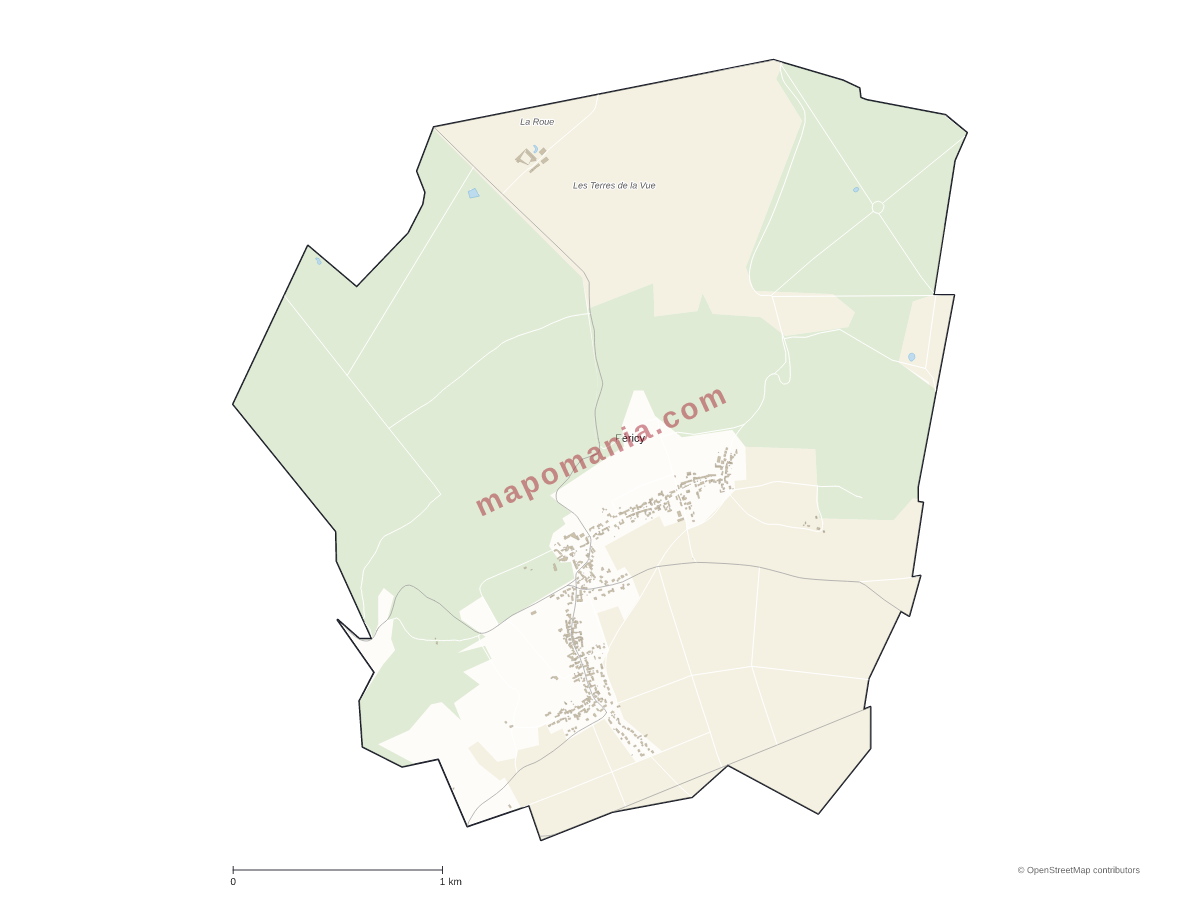 Carte de Féricy à personnaliser