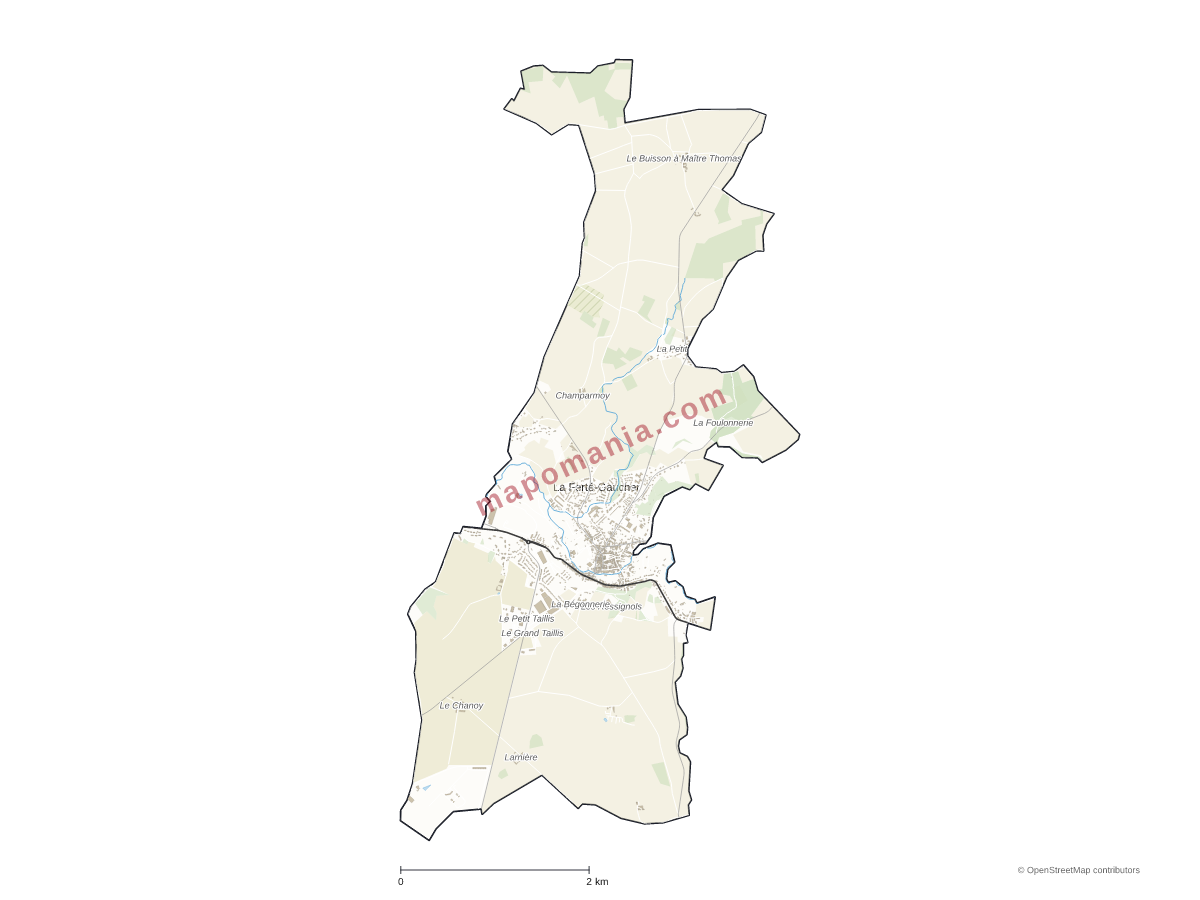 Carte de La Ferté-Gaucher à personnaliser