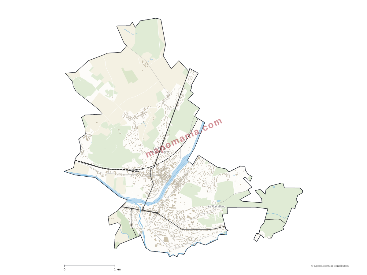 Carte de La Ferté-sous-Jouarre à personnaliser