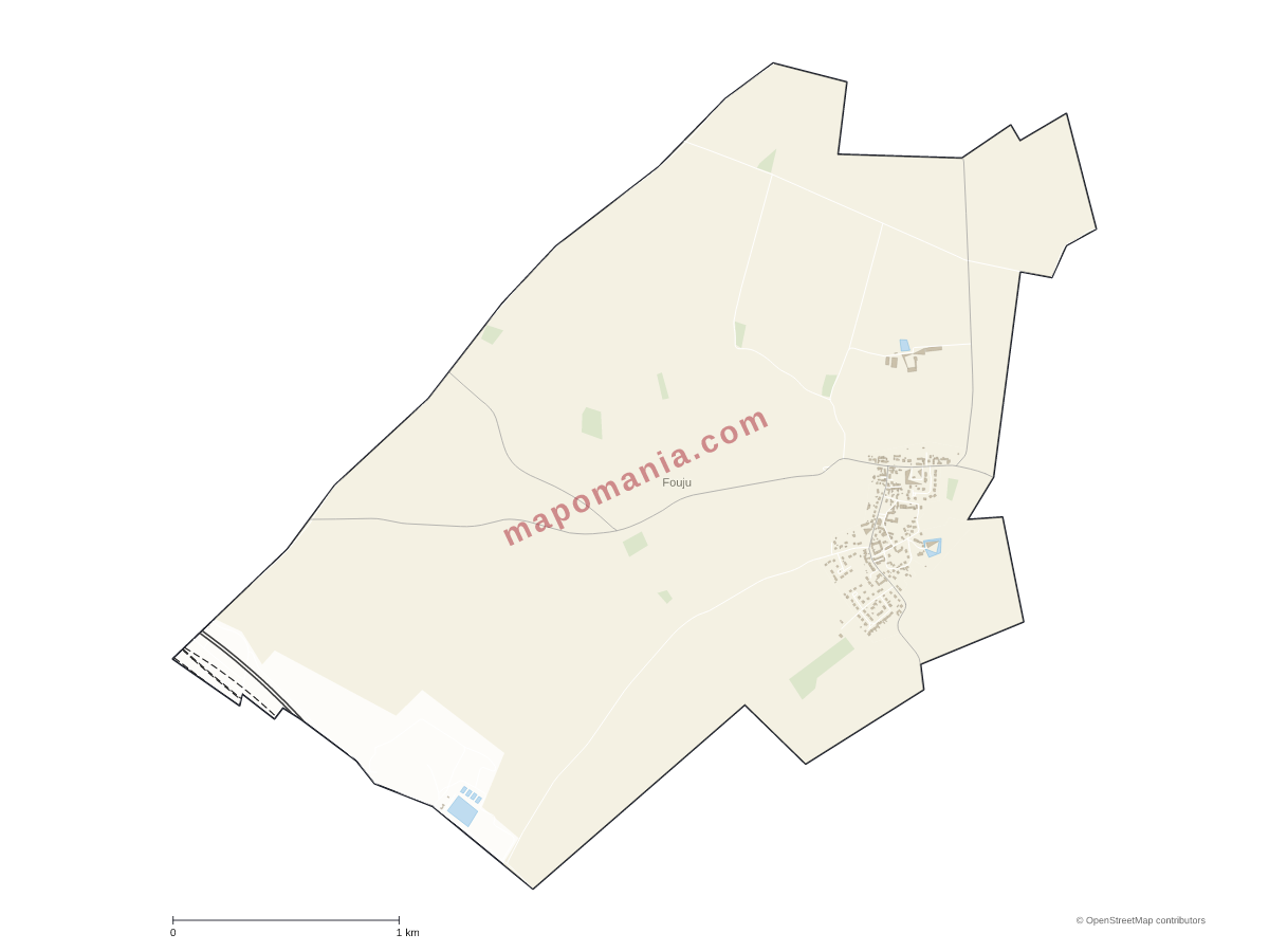 Carte de Fouju à personnaliser