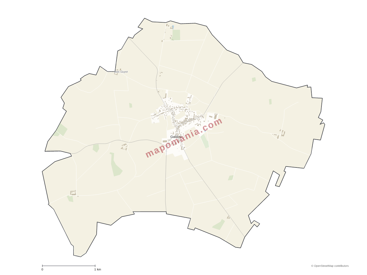 Carte de Gastins à personnaliser