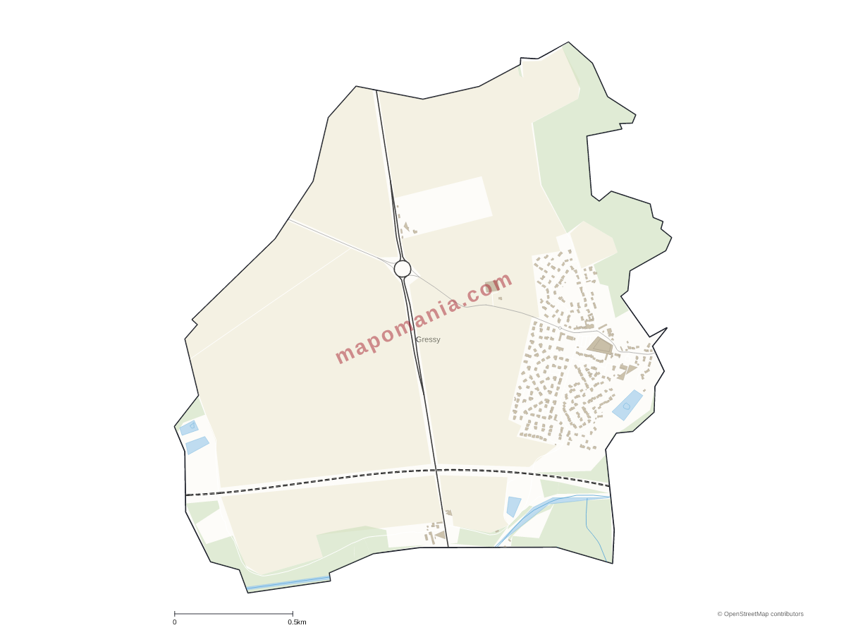 Carte de Gressy à personnaliser