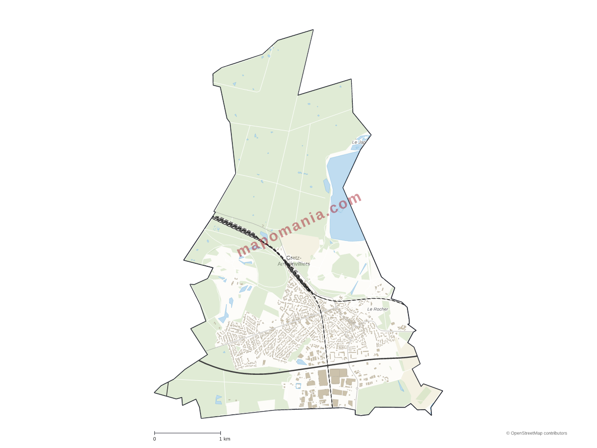 Carte de Gretz-Armainvilliers à personnaliser