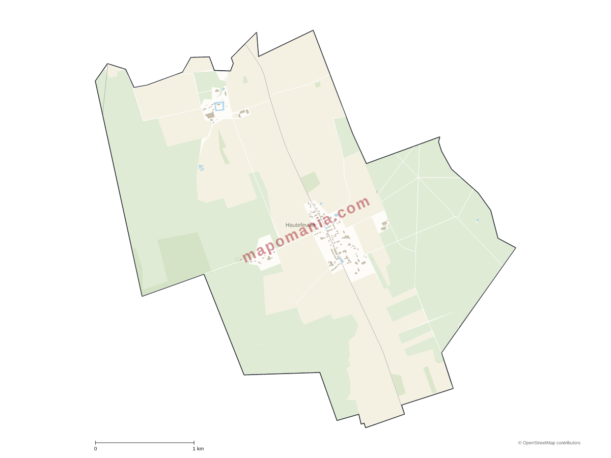 Carte de Hautefeuille à personnaliser