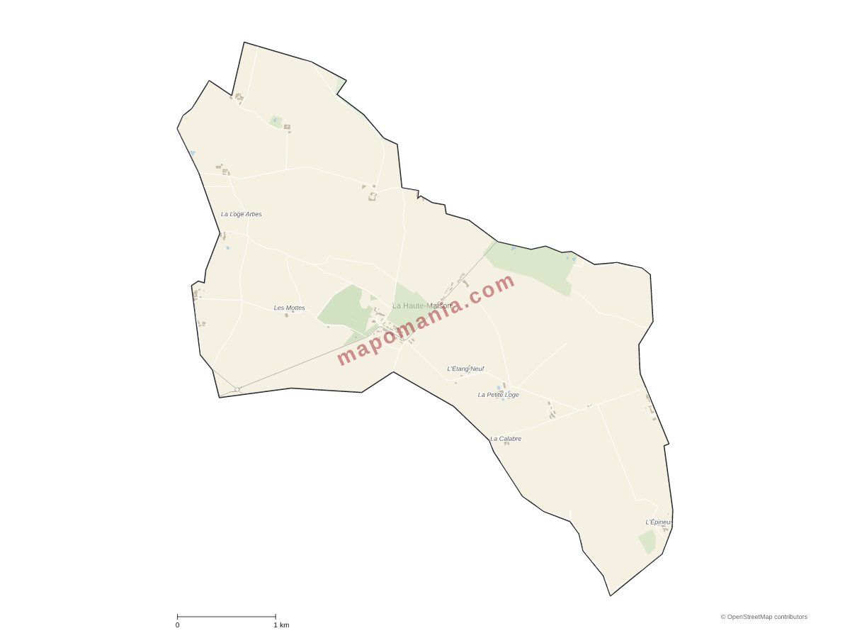Carte de La Haute-Maison à personnaliser