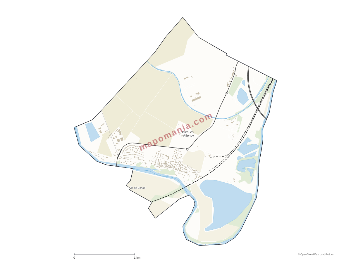 Carte de Isles-lès-Villenoy à personnaliser
