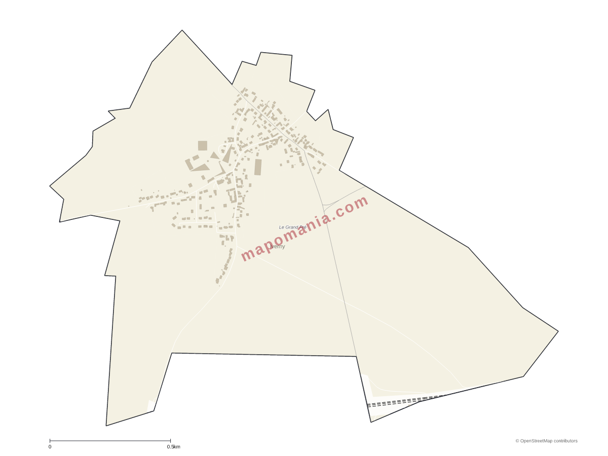 Carte de Iverny à personnaliser