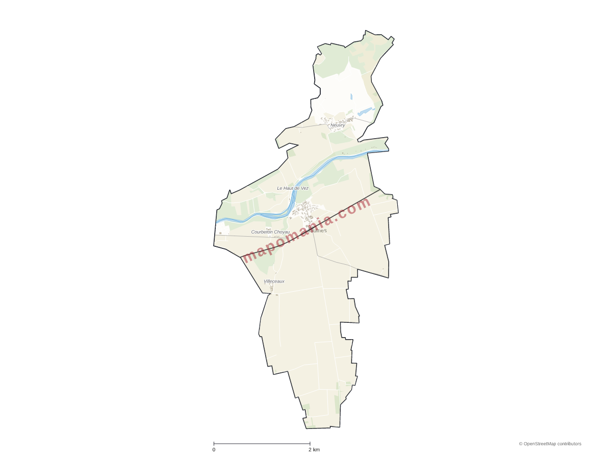 Carte de Jaulnes à personnaliser