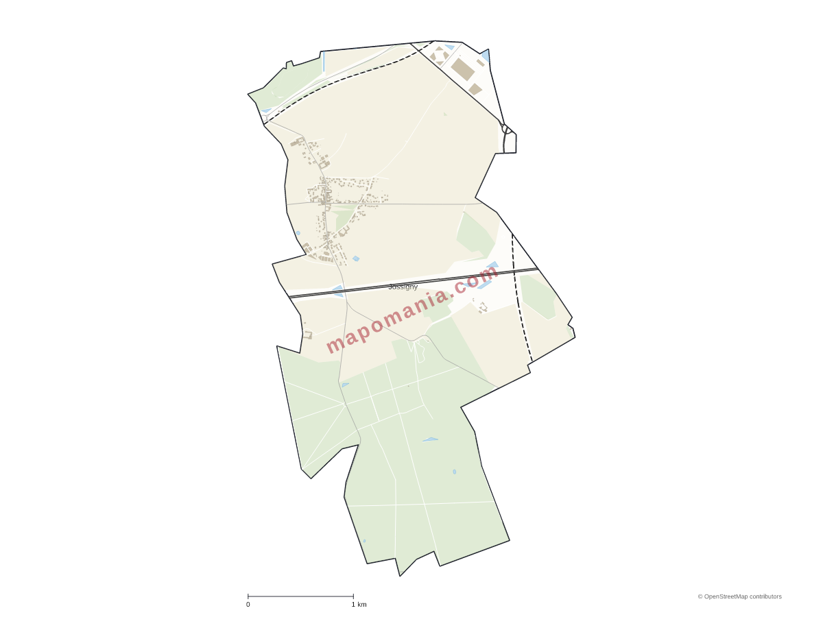 Carte de Jossigny à personnaliser
