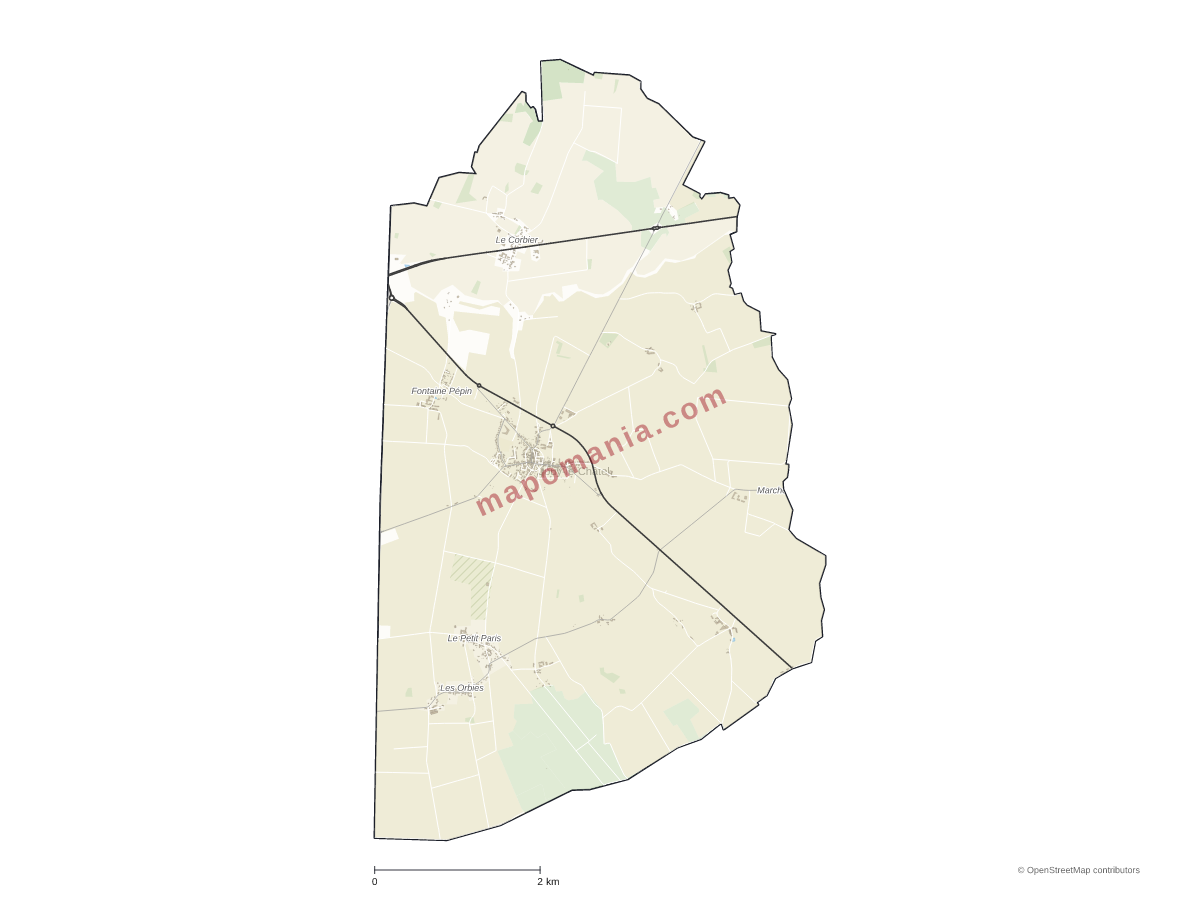 Carte de Jouy-le-Châtel à personnaliser