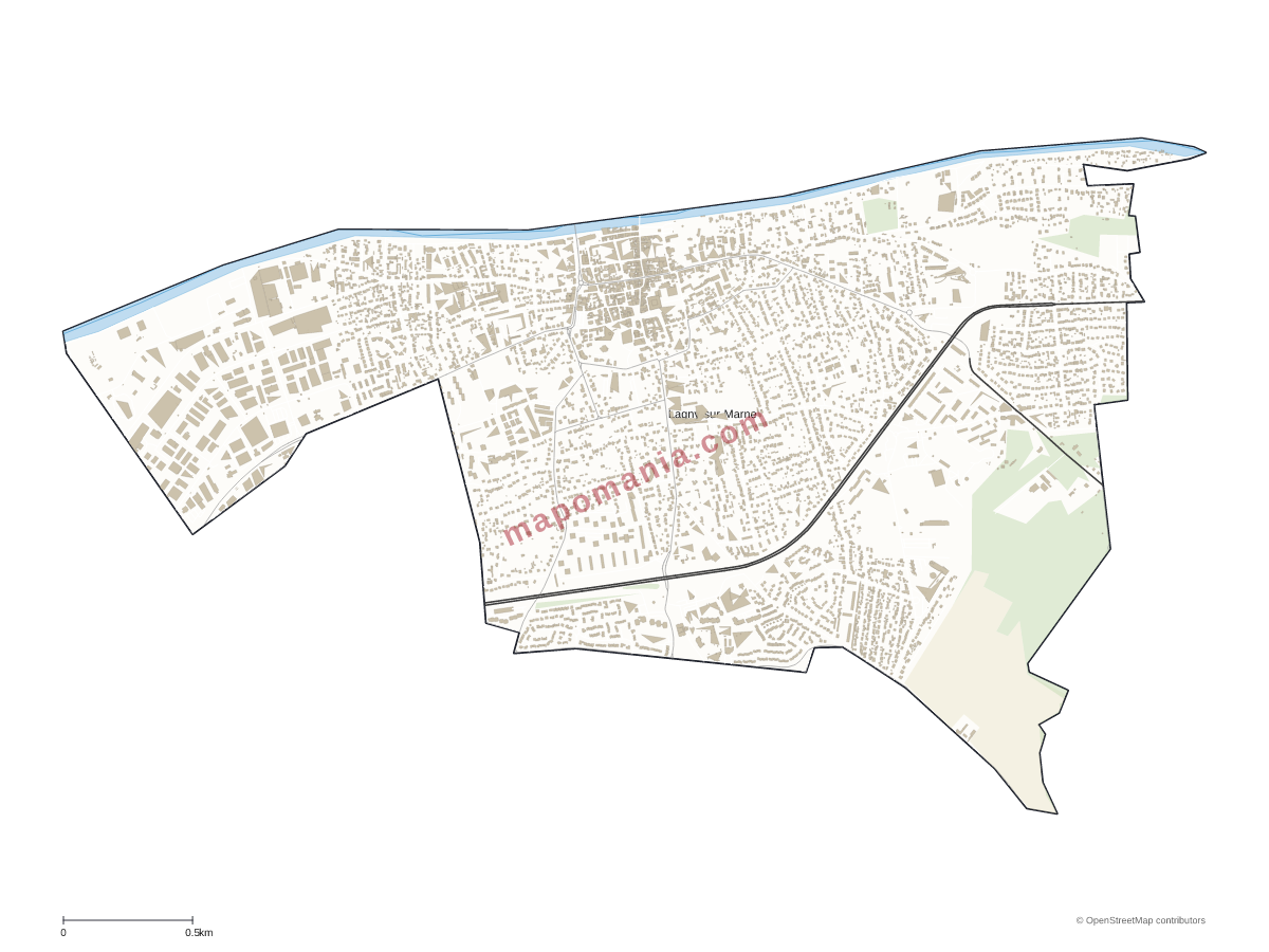 Carte de Lagny-sur-Marne à personnaliser