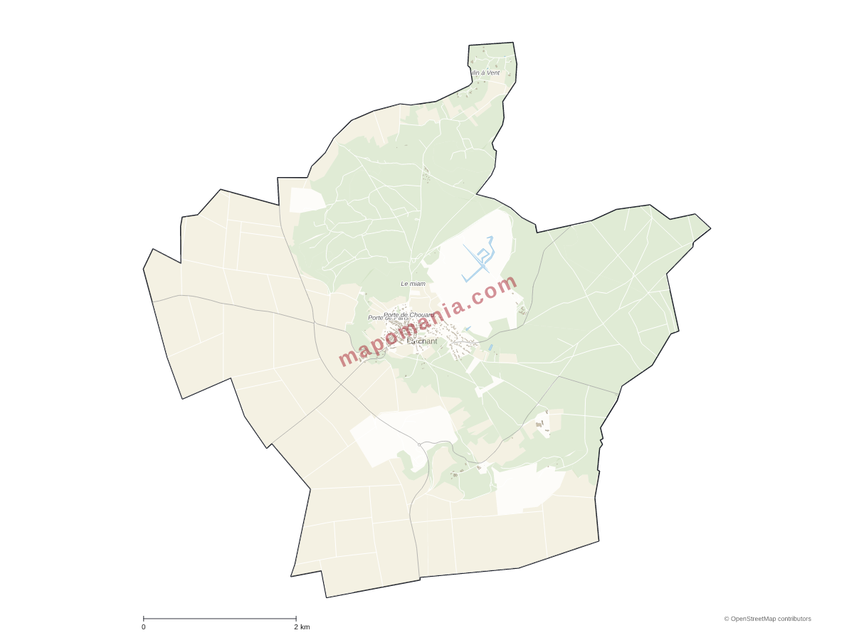 Carte de Larchant à personnaliser