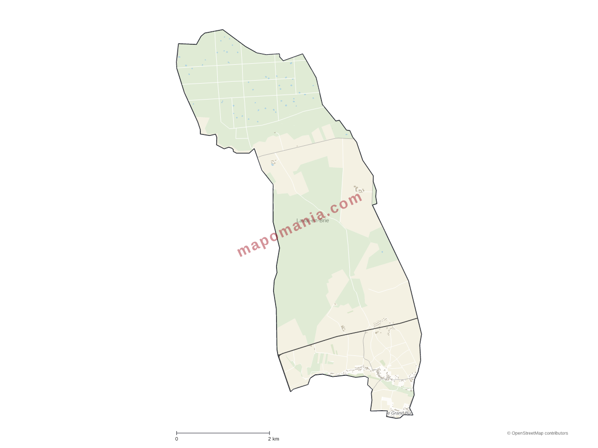 Carte de Laval-en-Brie à personnaliser