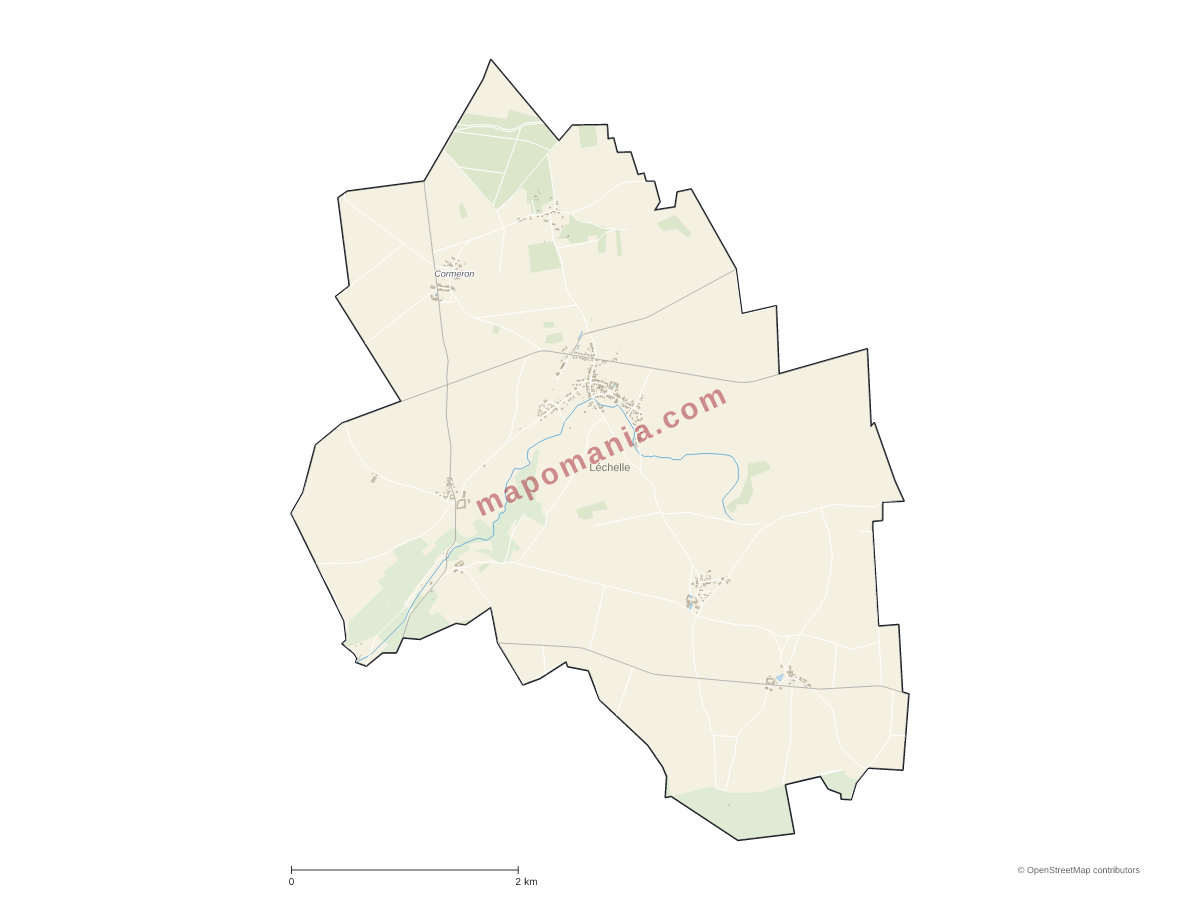 Carte de Léchelle à personnaliser