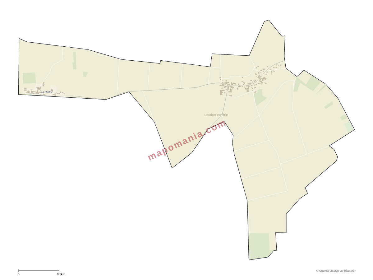 Carte de Leudon-en-Brie à personnaliser