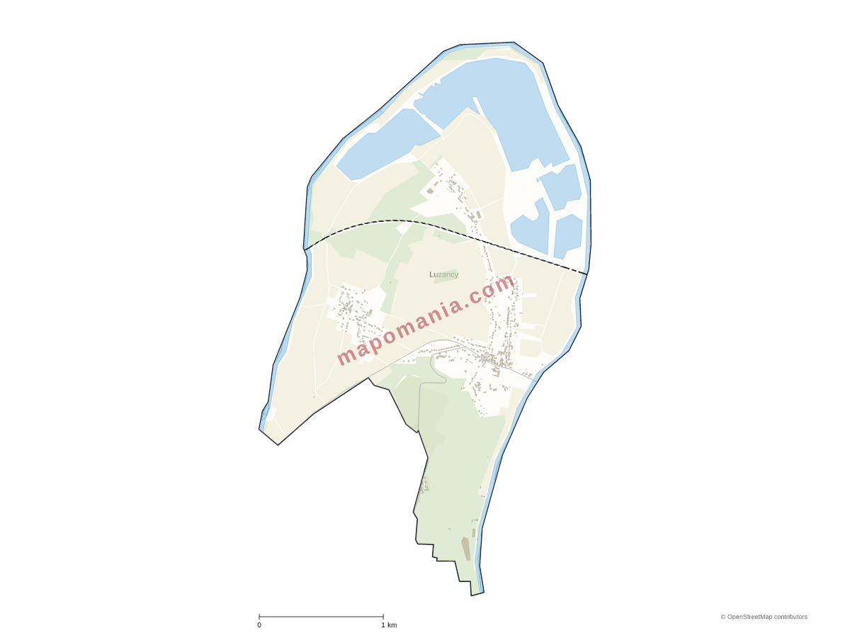 Carte de Luzancy à personnaliser