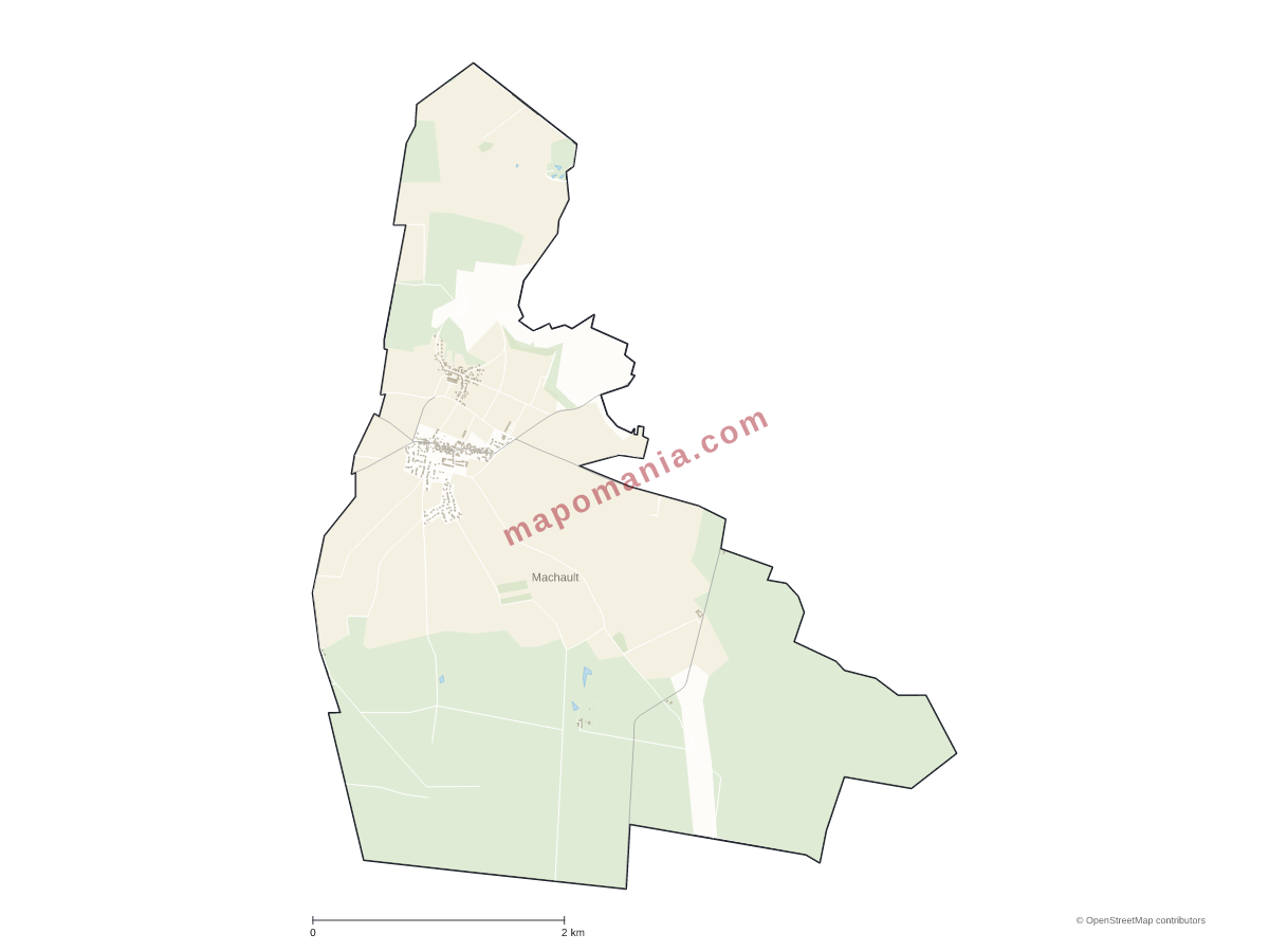 Carte de Machault à personnaliser
