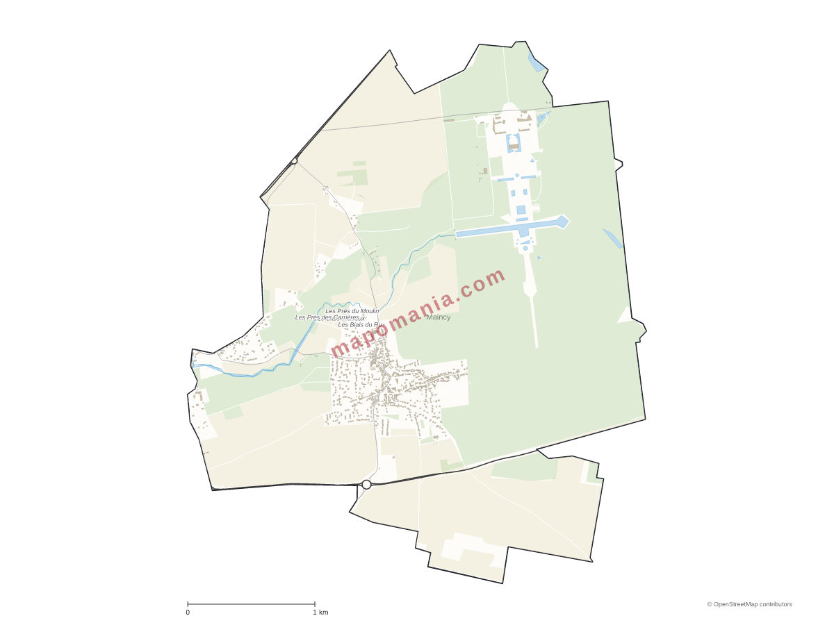 Carte de Maincy à personnaliser