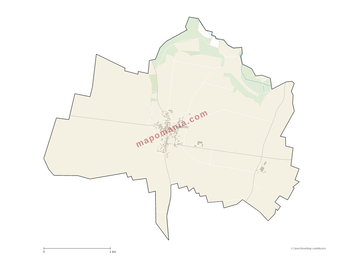Carte de Marcilly à personnaliser