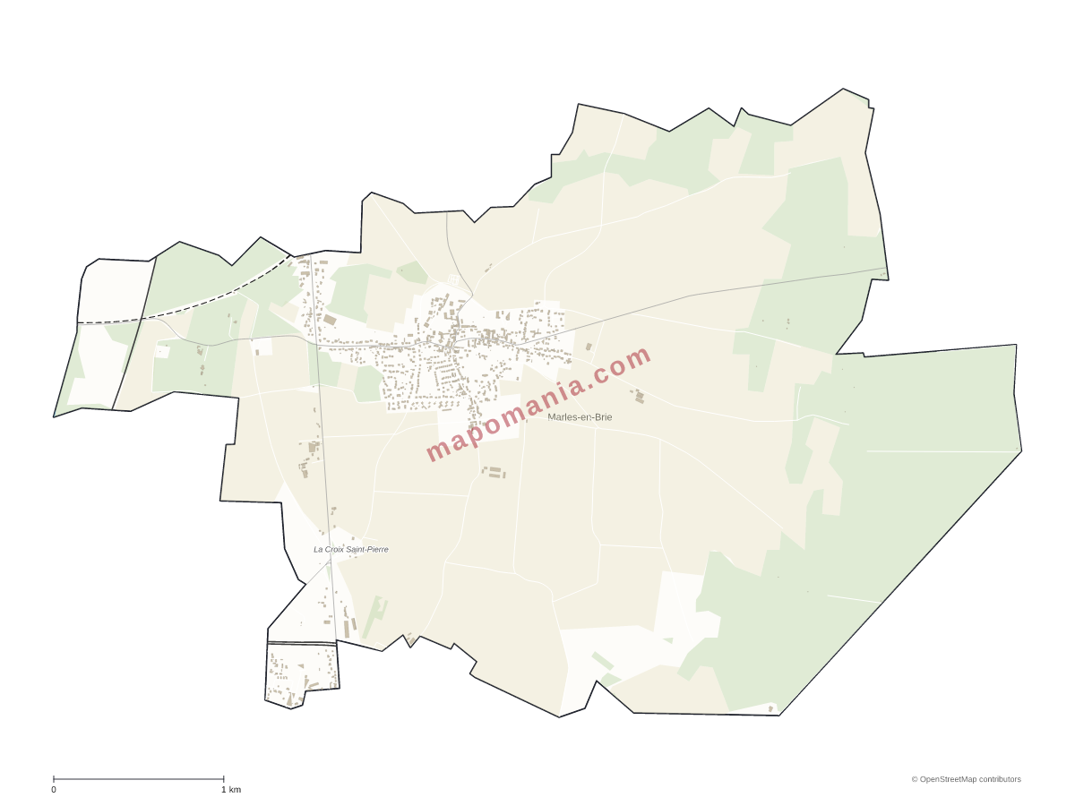 Carte de Marles-en-Brie à personnaliser