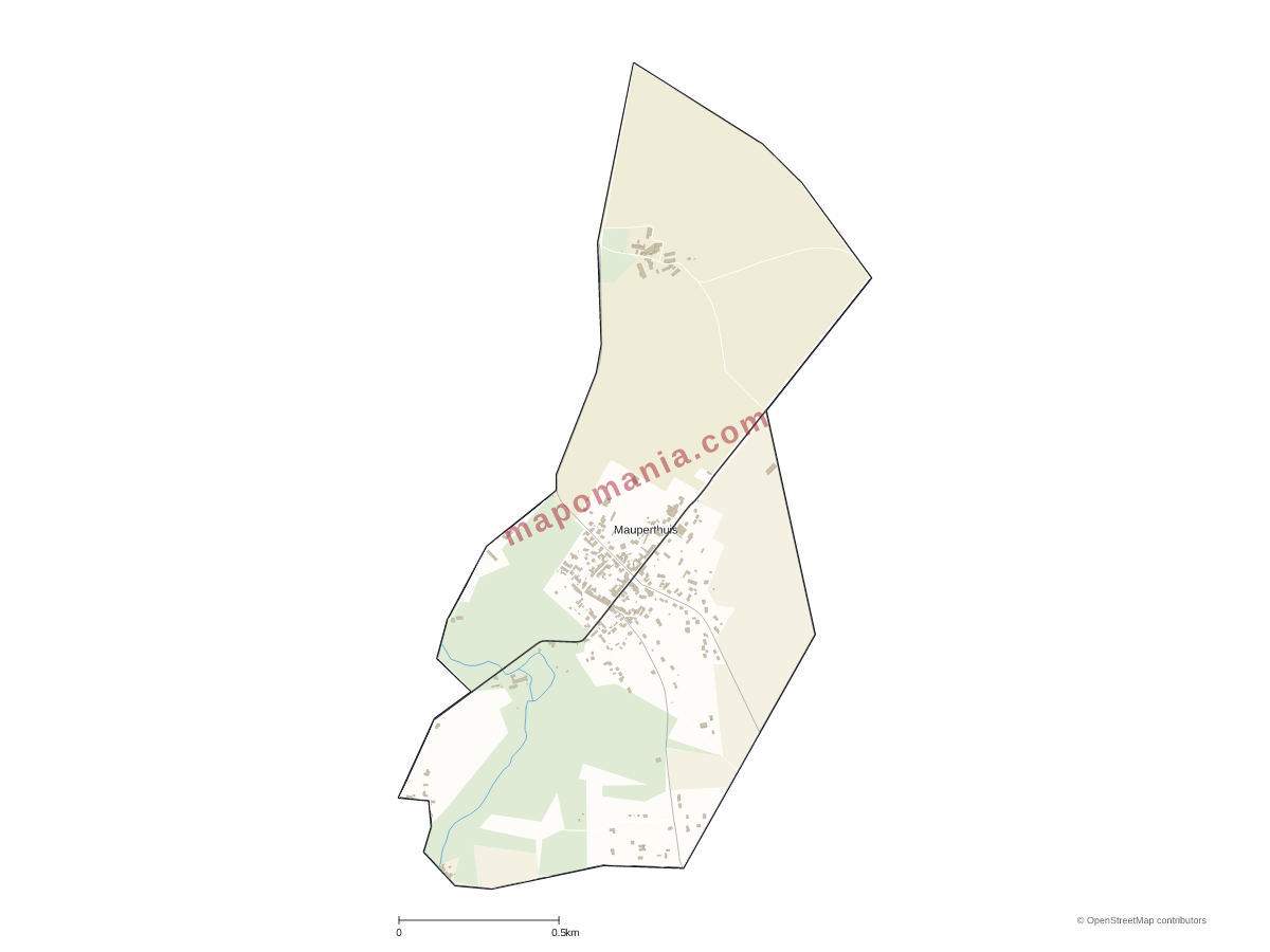 Carte de Mauperthuis à personnaliser