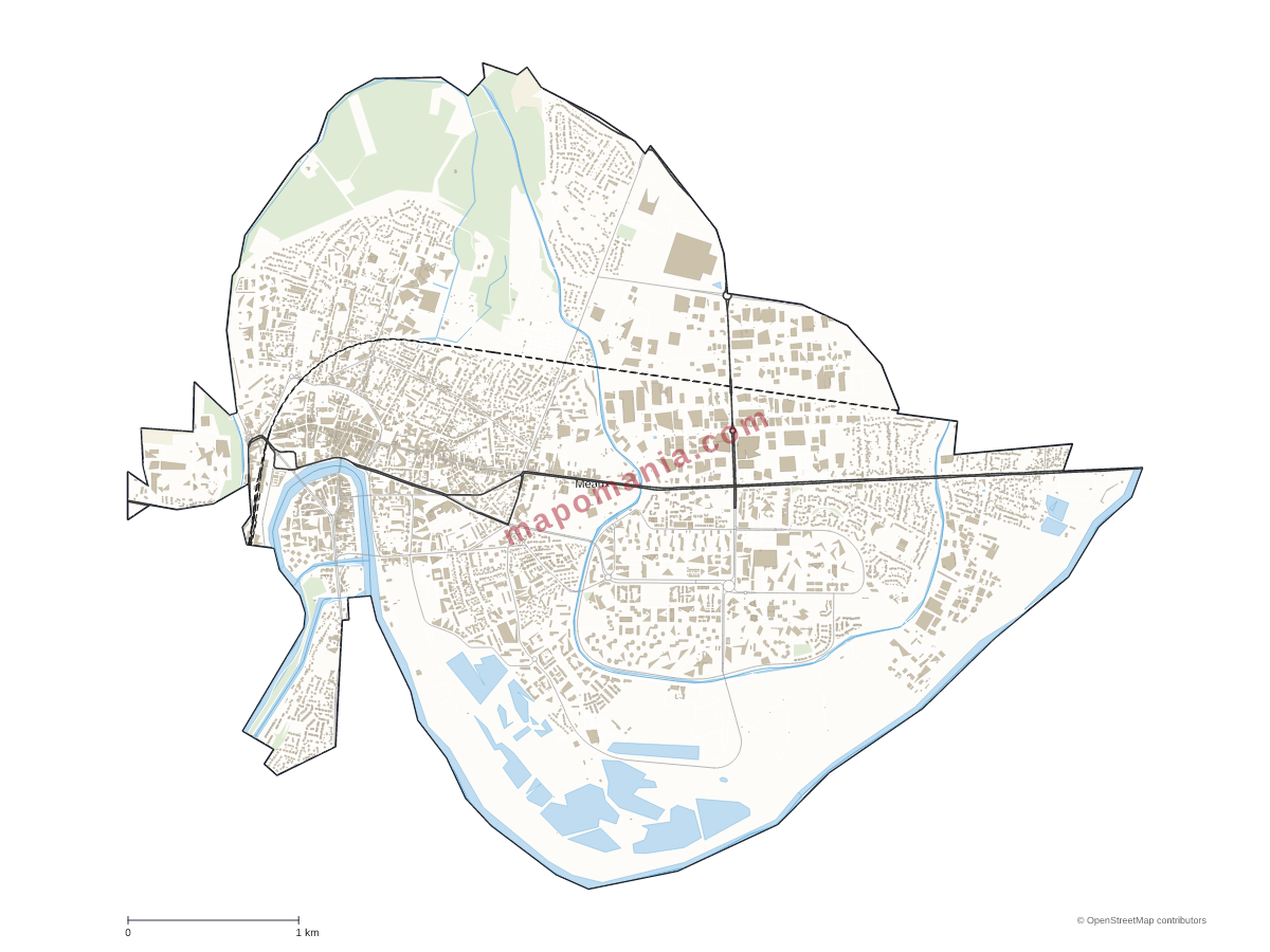 Carte de Meaux à personnaliser
