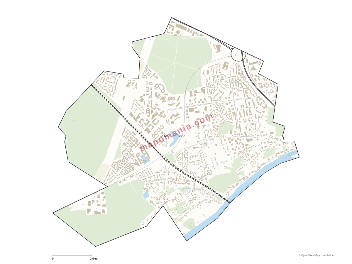 Carte de Le Mée-sur-Seine à personnaliser