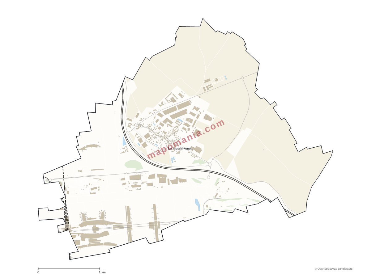 Carte de Le Mesnil-Amelot à personnaliser