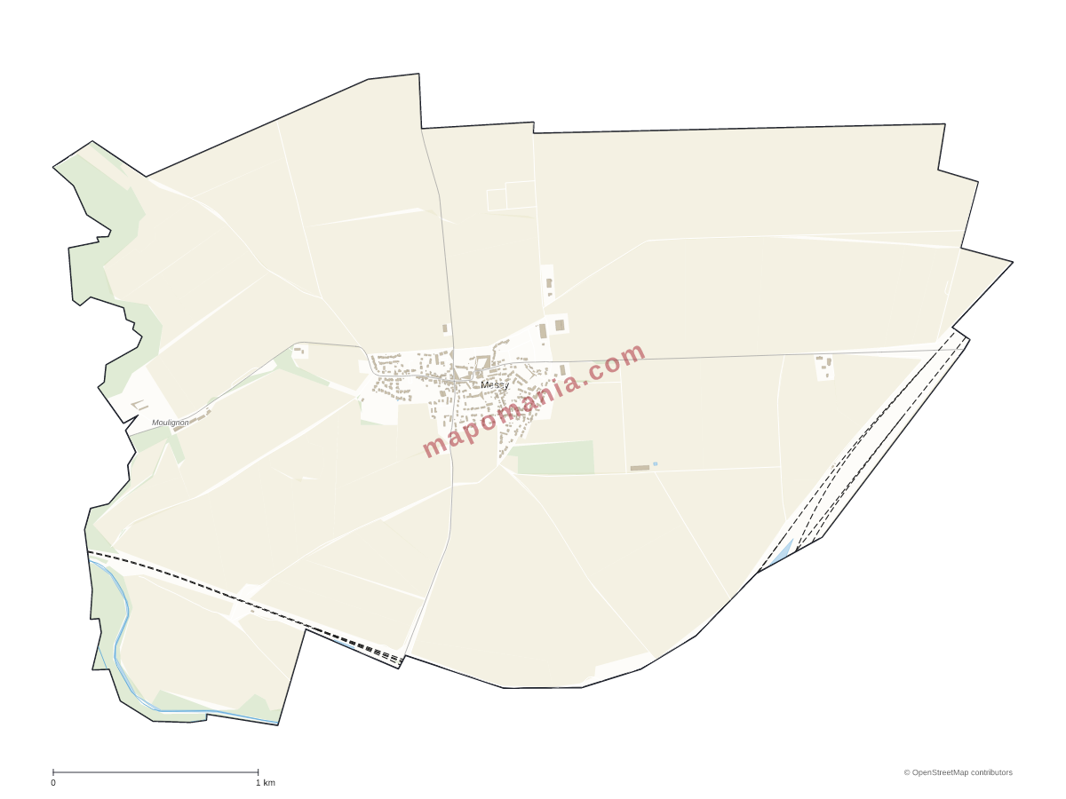 Carte de Messy à personnaliser