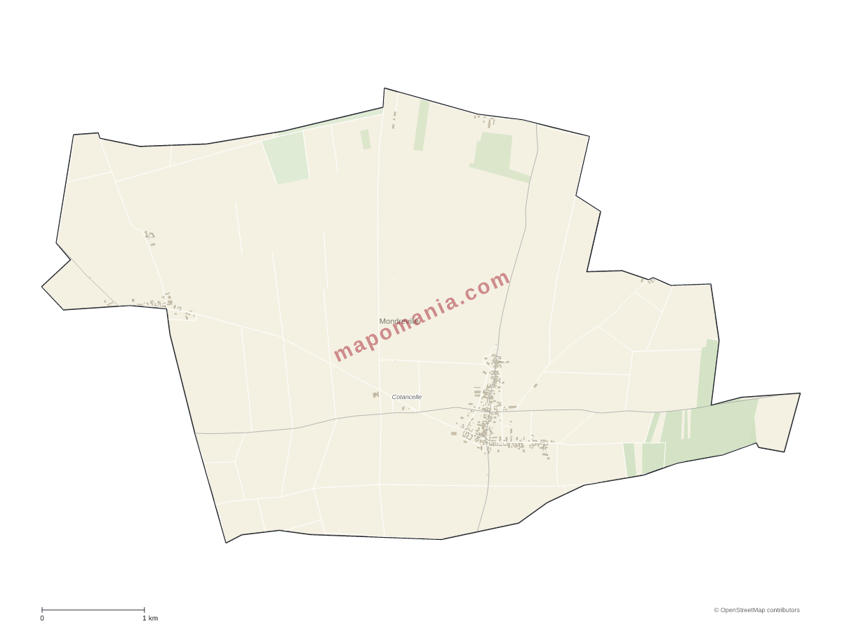 Carte de Mondreville à personnaliser