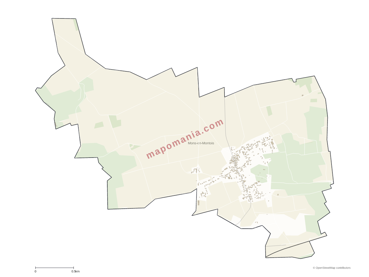 Carte de Mons-en-Montois à personnaliser