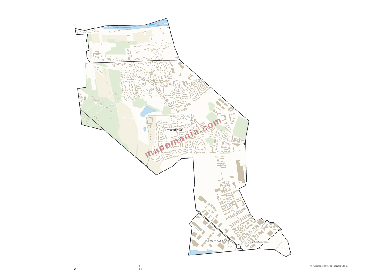 Carte de Montévrain à personnaliser