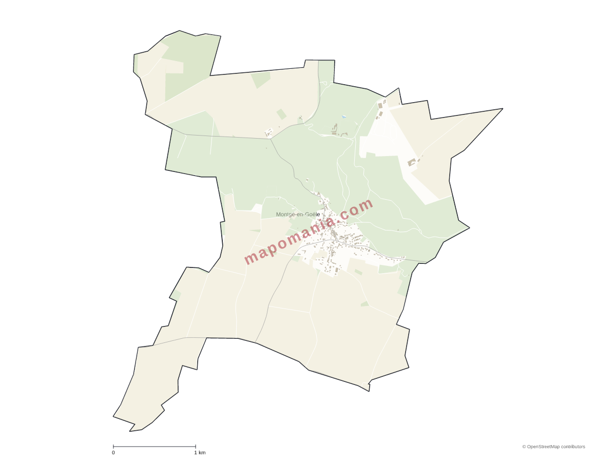Carte de Montgé-en-Goële à personnaliser