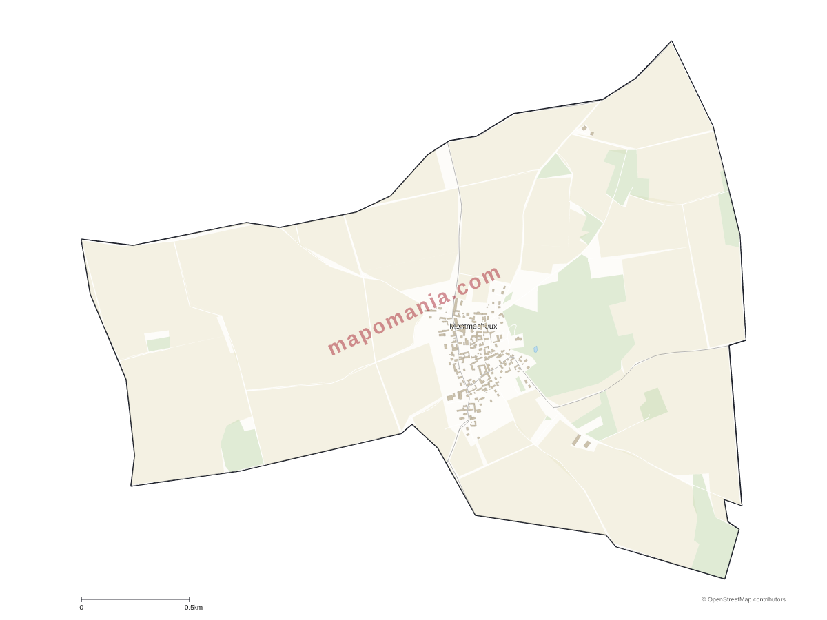 Carte de Montmachoux à personnaliser