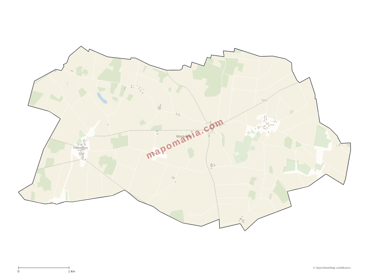 Carte de Montolivet à personnaliser