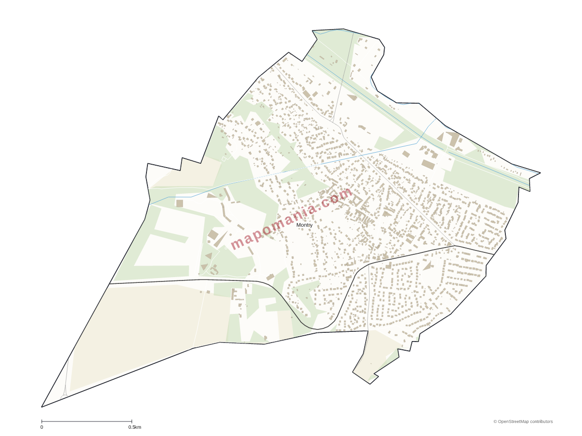 Carte de Montry à personnaliser