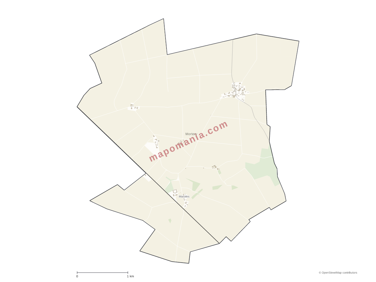 Carte de Mortery à personnaliser