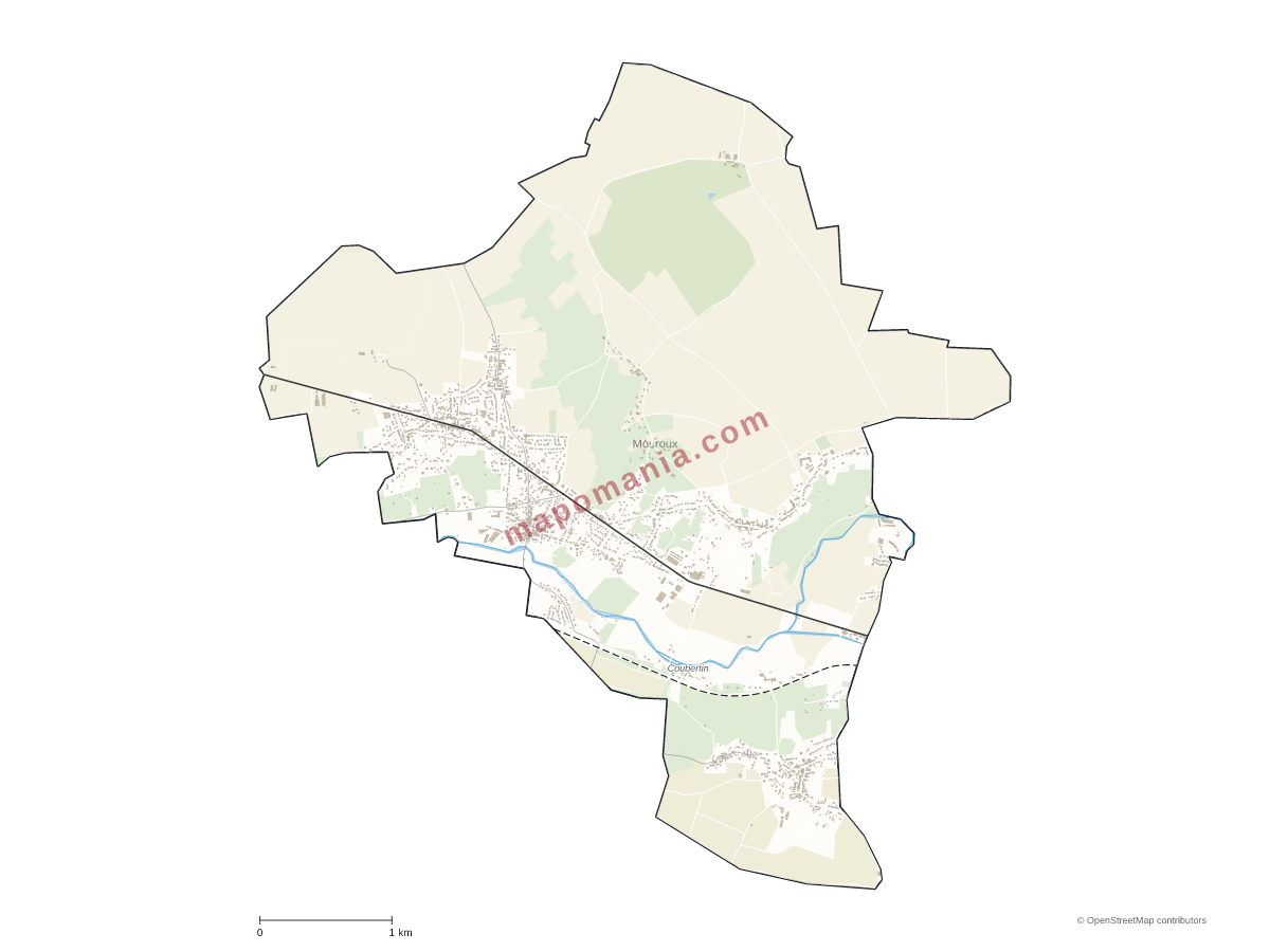 Carte de Mouroux à personnaliser