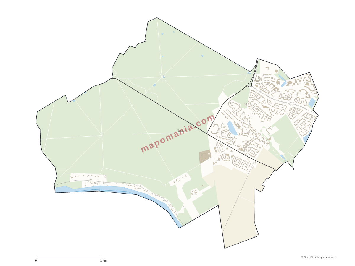 Carte de Nandy à personnaliser