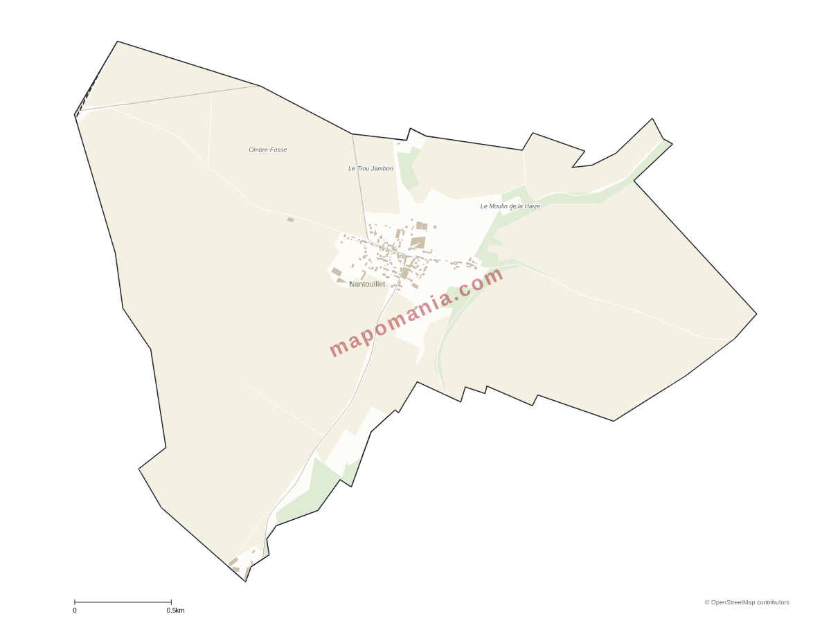 Carte de Nantouillet à personnaliser