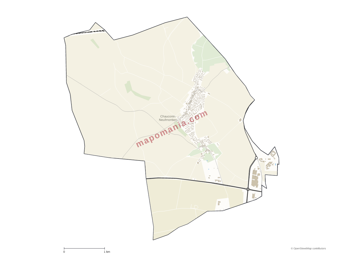 Carte de Chauconin-Neufmontiers à personnaliser