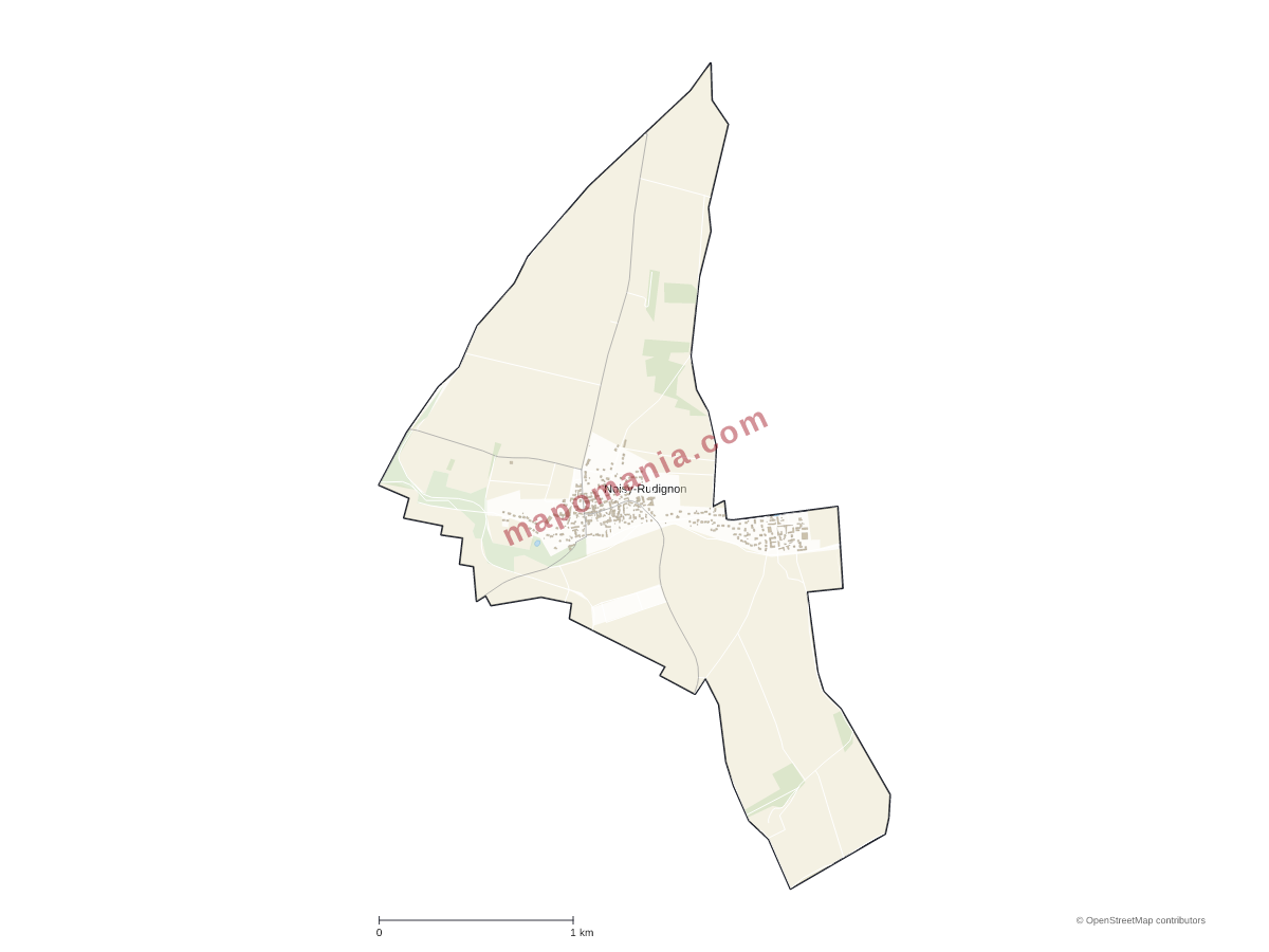 Carte de Noisy-Rudignon à personnaliser