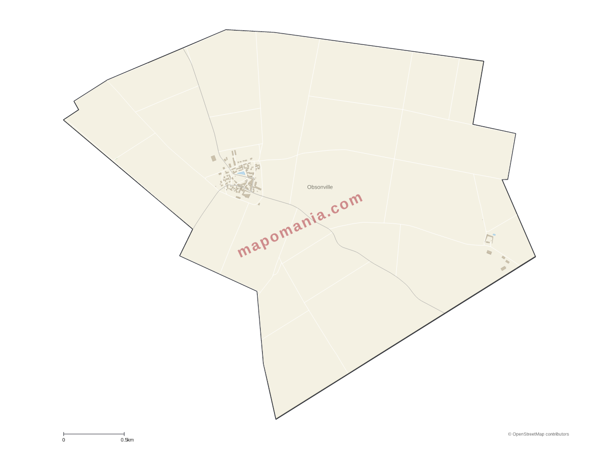 Carte de Obsonville à personnaliser