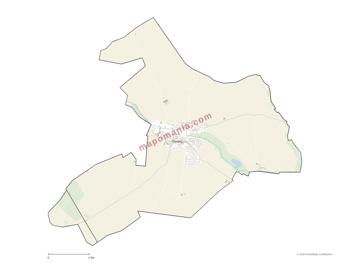 Carte de Oissery à personnaliser
