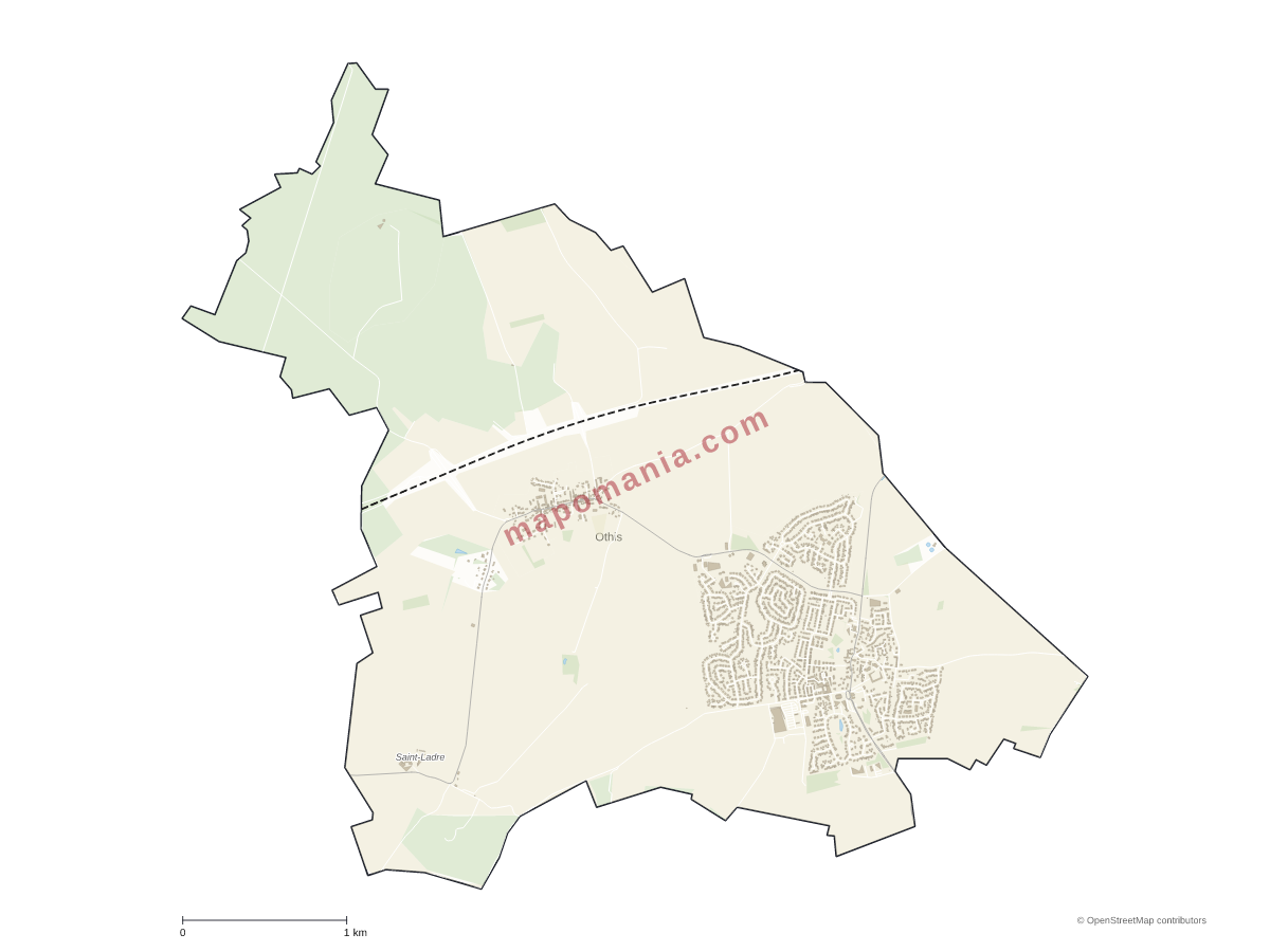 Carte de Othis à personnaliser