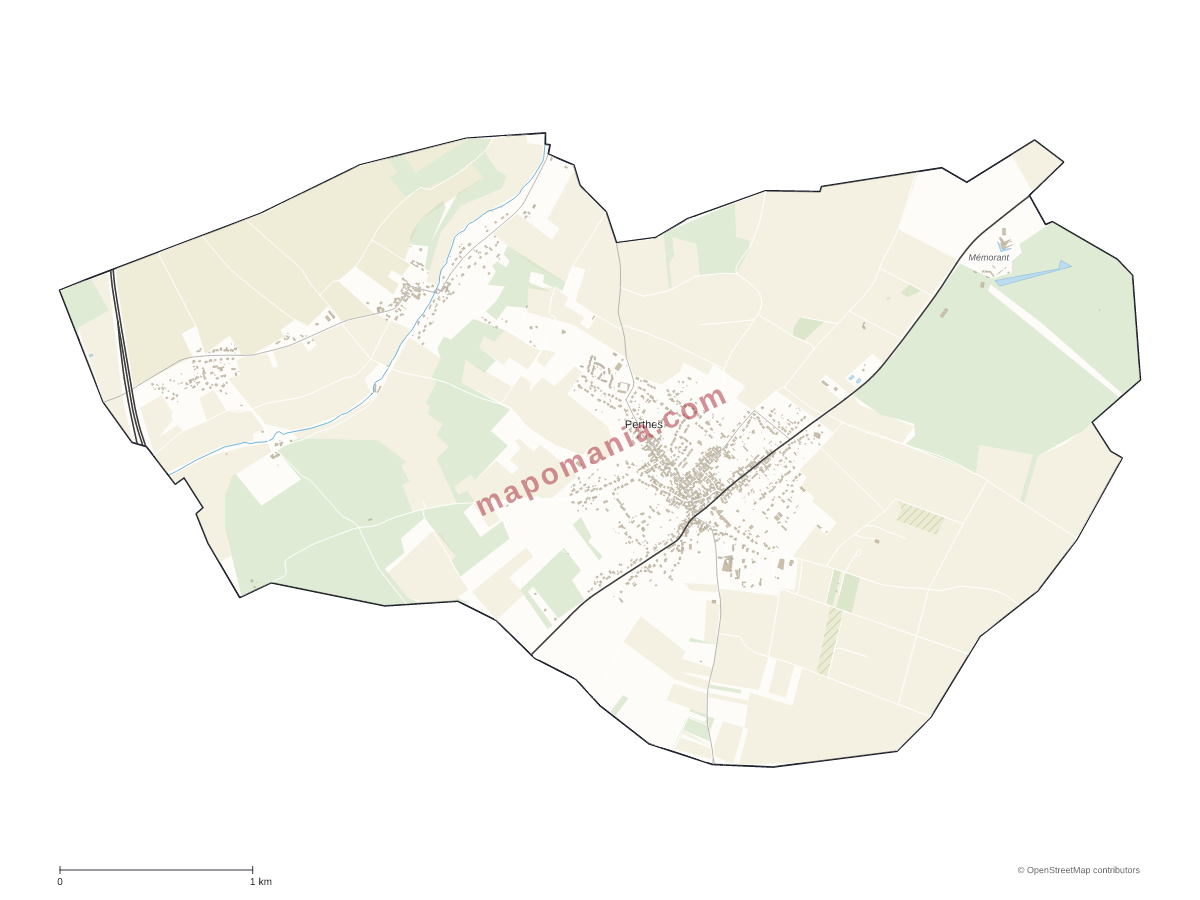 Carte de Perthes à personnaliser