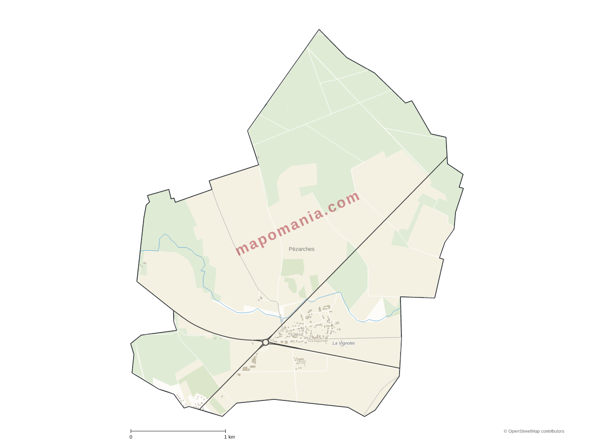 Carte de Pézarches à personnaliser